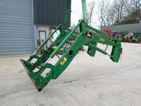 John Deere 551 loader, brackets, spool block etc